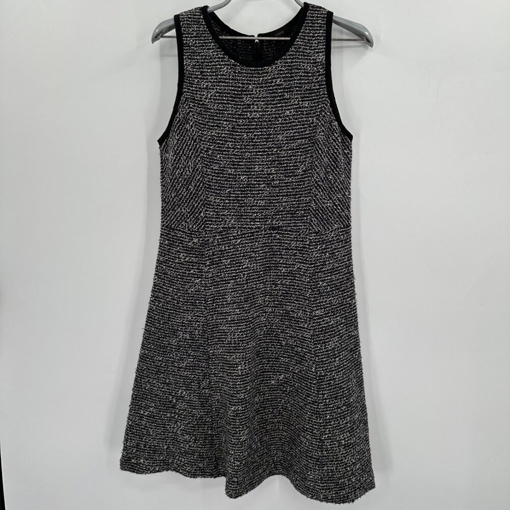 J Crew Boucle Knit Sleeveless Fit and Flare Mini Dress sz 6 Wool Blend